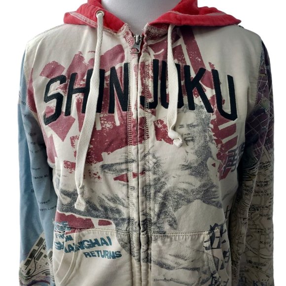 ♥️SOLD ON OTHER SITE*VINTAGE*LUCKY BRAND HOODIE SWEATSHIRT*ASIAN *329 - Picture 4 of 8